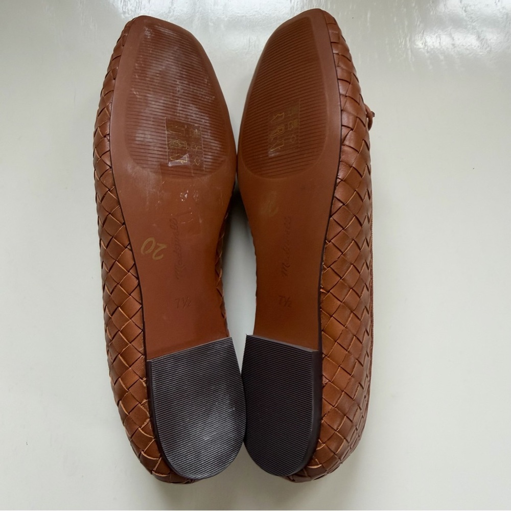 Madewell Flats Anelise Ballet Flat Woven Leather Tan Size 7.5 Classic - Picture 7 of 7